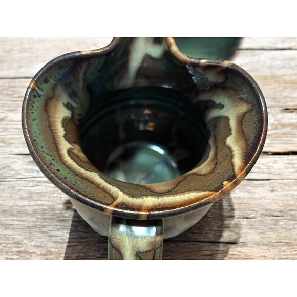 Martindale Art Pottery Creamer and Honey Pot Lidded Sugar Signed - Picture 6 of 16